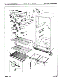 03 - Fresh Food Compartment parts for Magic Chef Refrigerator RB15HA1AF / 8C44A from AppliancePartsPros.com