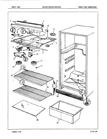 03 - Fresh Food Compartment parts for Magic Chef Refrigerator RB15DN-0AA / 7C09A from AppliancePartsPros.com