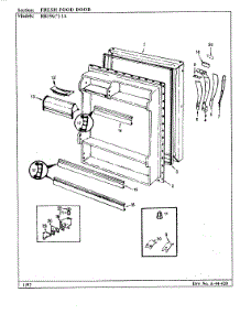 04 - Fresh Food Door parts for Magic Chef Refrigerator RB15KA-1A / BG01E from AppliancePartsPros.com