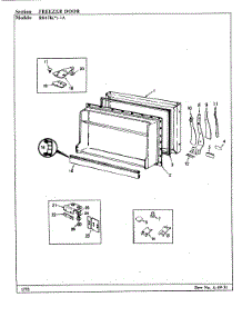 02 - Freezer Door parts for Magic Chef Refrigerator RB15KA-1A / BG01E from AppliancePartsPros.com