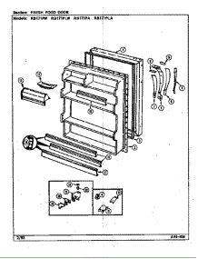 Fresh Food Door (Rb171pa / Dg23a) (Rb171pla / Dg24a) (Rb171plw / Dg22a) (Rb171pa / Dg21a) (Rb171pla / Dg22a) parts for Magic Chef Refrigerator RB171PA / DG21A from AppliancePartsPros.com