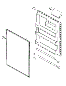06 - Fresh Food Inner Door parts for Magic Chef Refrigerator CTB1710DRA from AppliancePartsPros.com