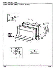 02 - Freezer Door parts for Magic Chef Refrigerator RB150RA / DG16A from AppliancePartsPros.com