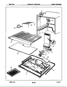 Freezer Compartment parts for Magic Chef Refrigerator RB15EN-2AFL / 7C20B from AppliancePartsPros.com