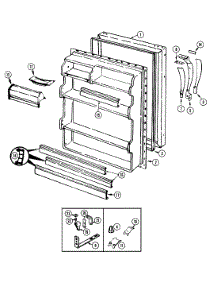 04 - Fresh Food Door parts for Magic Chef Refrigerator RB171PA from AppliancePartsPros.com