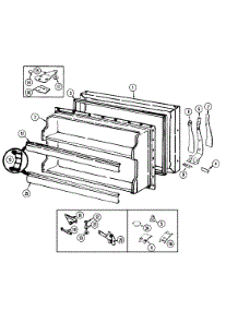 02 - Freezer Door parts for Magic Chef Refrigerator RB171PA from AppliancePartsPros.com
