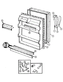 04 - Fresh Food Door parts for Magic Chef Refrigerator RB150RLA from AppliancePartsPros.com