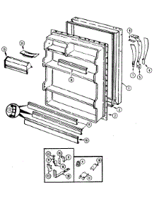 04 - Fresh Food Door parts for Magic Chef Refrigerator RB153PA / DG19A from AppliancePartsPros.com