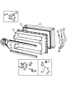 02 - Freezer Door parts for Magic Chef Refrigerator RB153PA / DG19A from AppliancePartsPros.com