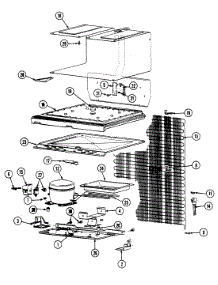 03 - Unit Compartment & System parts for Magic Chef Refrigerator RB151PA-P from AppliancePartsPros.com