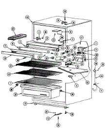 02 - Fresh Food Compartment parts for Magic Chef Refrigerator RB151PA-P from AppliancePartsPros.com