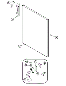 06 - Fresh Food Outer Door parts for Magic Chef Refrigerator RB170AV from AppliancePartsPros.com