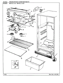 03 - Fresh Food Compartment parts for Magic Chef Refrigerator RB15LA-0A / BG06A from AppliancePartsPros.com