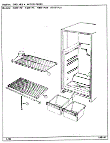06 - Shelves & Accessories parts for Magic Chef Refrigerator RB151PLA / DG04A from AppliancePartsPros.com