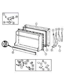 02 - Freezer Door parts for Magic Chef Refrigerator RB151PLA / DG04A from AppliancePartsPros.com