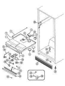 03 - Fresh Food Compartment parts for Magic Chef Refrigerator RB171TFM from AppliancePartsPros.com