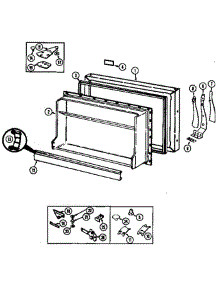 Freezer Door (Rb151pfa / Dg13c) (Rb151pfw / Dg11c) (Rb151pfa / Dg11c) (Rb151pfw / Dg13c) (Rb151plfa / Dg12c) parts for Magic Chef Refrigerator RB151PLFA / DG12C from AppliancePartsPros.com