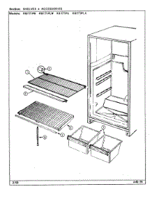 03 - Shelves & Accessories parts for Magic Chef Refrigerator RB171PLW / DG22A from AppliancePartsPros.com