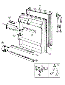 04 - Fresh Food Door parts for Magic Chef Refrigerator RB151PLW / DG02C from AppliancePartsPros.com
