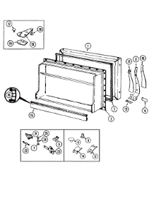 02 - Freezer Door parts for Magic Chef Refrigerator RB151PLW / DG02C from AppliancePartsPros.com
