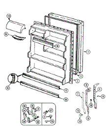 04 - Fresh Food Door parts for Magic Chef Refrigerator RB150TM from AppliancePartsPros.com