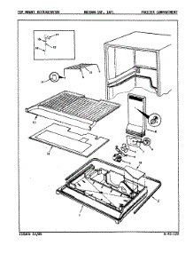 02 - Freezer Compartment parts for Magic Chef Refrigerator RB15HA1AFL / 9B45A from AppliancePartsPros.com