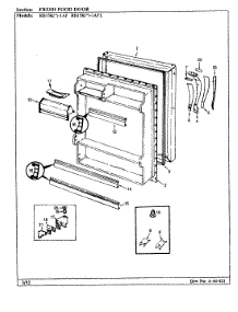 04 - Fresh Food Door parts for Magic Chef Refrigerator RB15KA-1AFL / BG12C from AppliancePartsPros.com