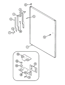07 - Fresh Food Outer Door parts for Magic Chef Refrigerator CTF1910DRW from AppliancePartsPros.com