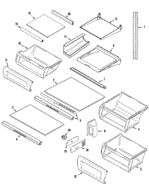 12 - Shelves & Accessories parts for Magic Chef Refrigerator CSD2725ARB from AppliancePartsPros.com