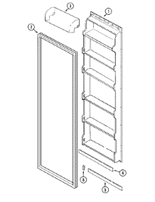 07 - Fresh Food Inner Door parts for Magic Chef Refrigerator CSD2122ARA from AppliancePartsPros.com