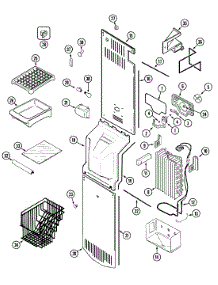 03 - Freezer Compartment parts for Magic Chef Refrigerator CSB2323ARQ from AppliancePartsPros.com