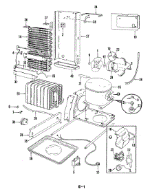 05 - Unit Compartment & System parts for Magic Chef Refrigerator CRD22EN-3A / 5M74B from AppliancePartsPros.com