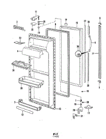 04 - Fresh Food Door parts for Magic Chef Refrigerator CRD22EA-3A / 5M74B from AppliancePartsPros.com