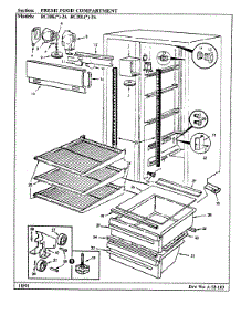 02 - Fresh Food Compartment parts for Magic Chef Refrigerator RC20LN-2A / BS01C from AppliancePartsPros.com