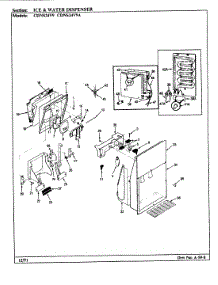 02 - Freezer Door parts for Magic Chef Refrigerator RC20LA-3AW / BS09C from AppliancePartsPros.com