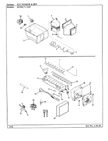 06 - Ice Maker & Bin parts for Magic Chef Refrigerator RC20LA-3AW / BS09C from AppliancePartsPros.com