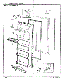 04 - Fresh Food Door parts for Magic Chef Refrigerator RC20LA-3BW / BS08A from AppliancePartsPros.com