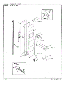 02 - Freezer Door parts for Magic Chef Refrigerator RC20LA-3BW / BS08A from AppliancePartsPros.com