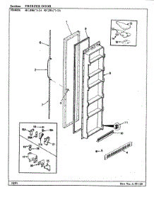02 - Freezer Door parts for Magic Chef Refrigerator RC20LA-2A / BS01C from AppliancePartsPros.com