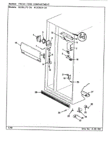 03 - Fresh Food Compartment parts for Magic Chef Refrigerator RC20LA-2AD / BU01A from AppliancePartsPros.com