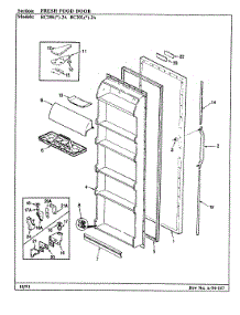 04 - Fresh Food Door parts for Magic Chef Refrigerator RC20LA-2A / BS01F from AppliancePartsPros.com