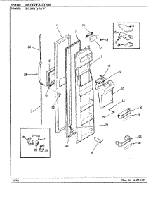 04 - Fresh Food Door parts for Magic Chef Refrigerator RC20LA-3AW / BS09B from AppliancePartsPros.com