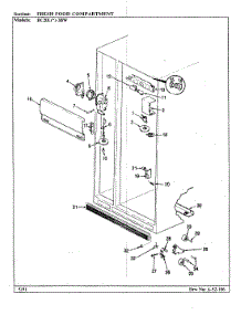 02 - Fresh Food Compartment parts for Magic Chef Refrigerator RC20LN-3BW / BS08A from AppliancePartsPros.com