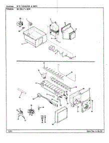 04 - Ice Maker & Bin parts for Magic Chef Refrigerator RC20LN-3BW / BS08A from AppliancePartsPros.com
