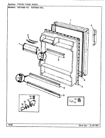 04 - Fresh Food Door parts for Magic Chef Refrigerator RB15MA-0AL / CG09B from AppliancePartsPros.com