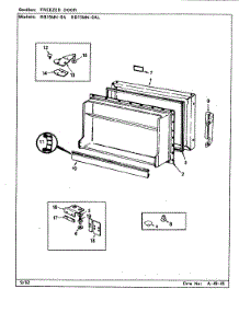 02 - Freezer Door parts for Magic Chef Refrigerator RB15MA-0AL / CG09B from AppliancePartsPros.com