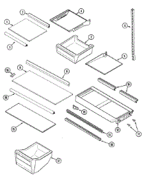 09 - Shelves & Accessories parts for Magic Chef Refrigerator CTB1925DRW from AppliancePartsPros.com