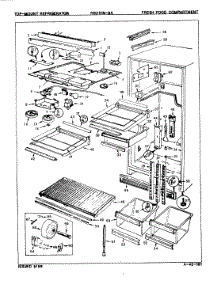 03 - Fresh Food Compartment parts for Magic Chef Refrigerator RB21HA-3A / 8C74A from AppliancePartsPros.com