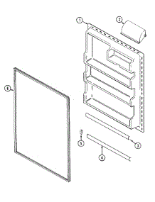 06 - Fresh Food Inner Door parts for Magic Chef Refrigerator CTB1922ARA from AppliancePartsPros.com