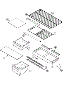 12 - Shelves & Accessories parts for Magic Chef Refrigerator CTB1922GRQ from AppliancePartsPros.com
